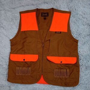 Gamehide Vest Mens‎ M Brown Sportswear Hunting Brown Pockets Gamebag Orange